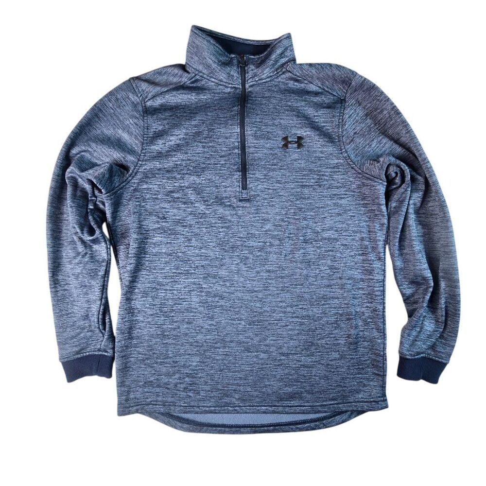 Under Armour Coldgear Womens M Navy Loose Fit Pullover Sweatshirt 1/4 Zip Sporty